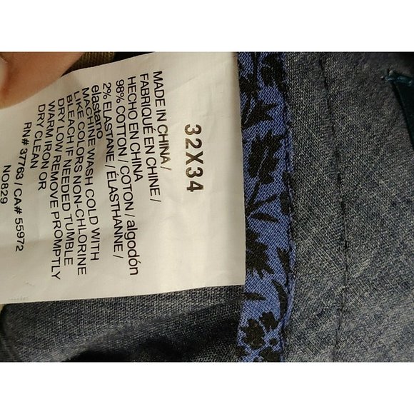 Perry Ellis Mens Pants 32*34 Chino Khaki Resist - Picture 11 of 14